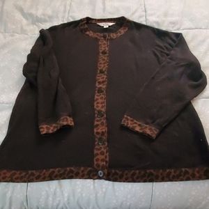 Blast black sweater with leopard print size XL